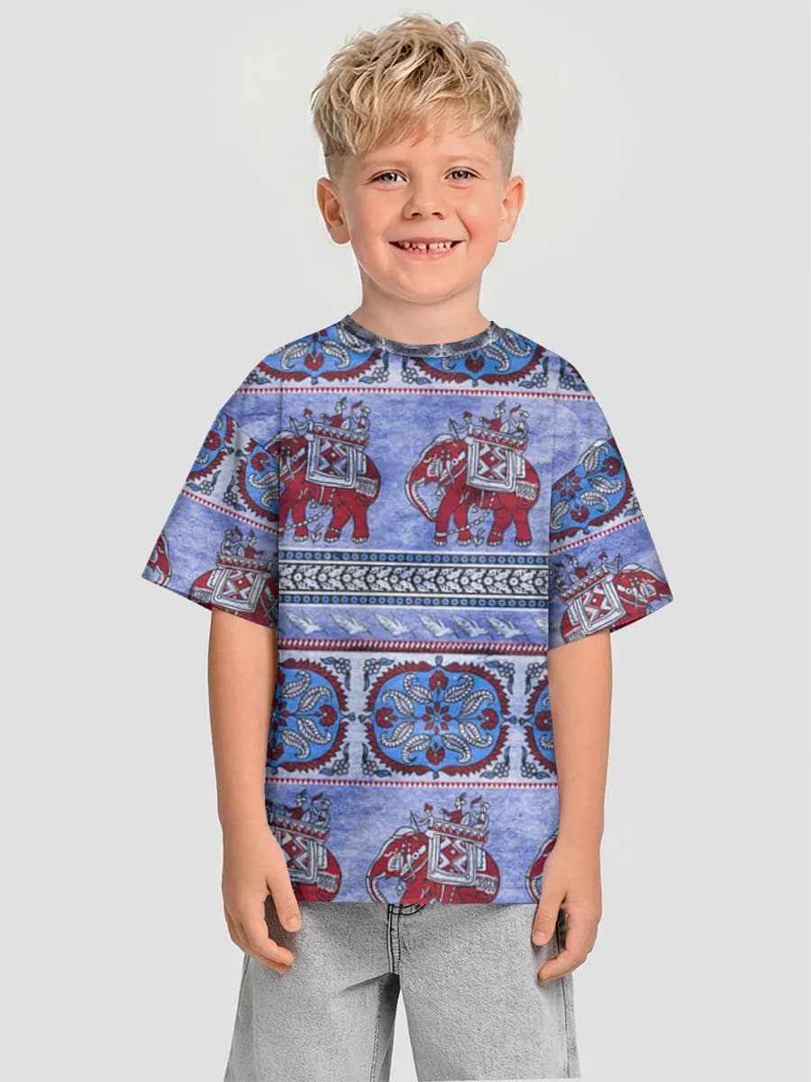 Boys' oversized cotton T-shirt