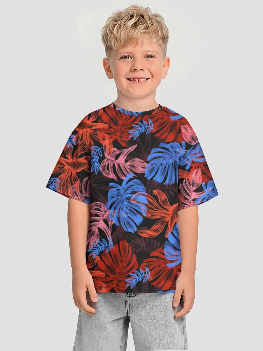 Boys' oversized cotton T-shirt