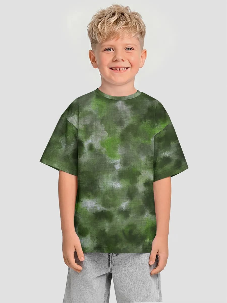 Boys' oversized cotton T-shirt