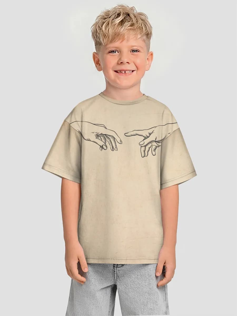 Boys' oversized cotton T-shirt