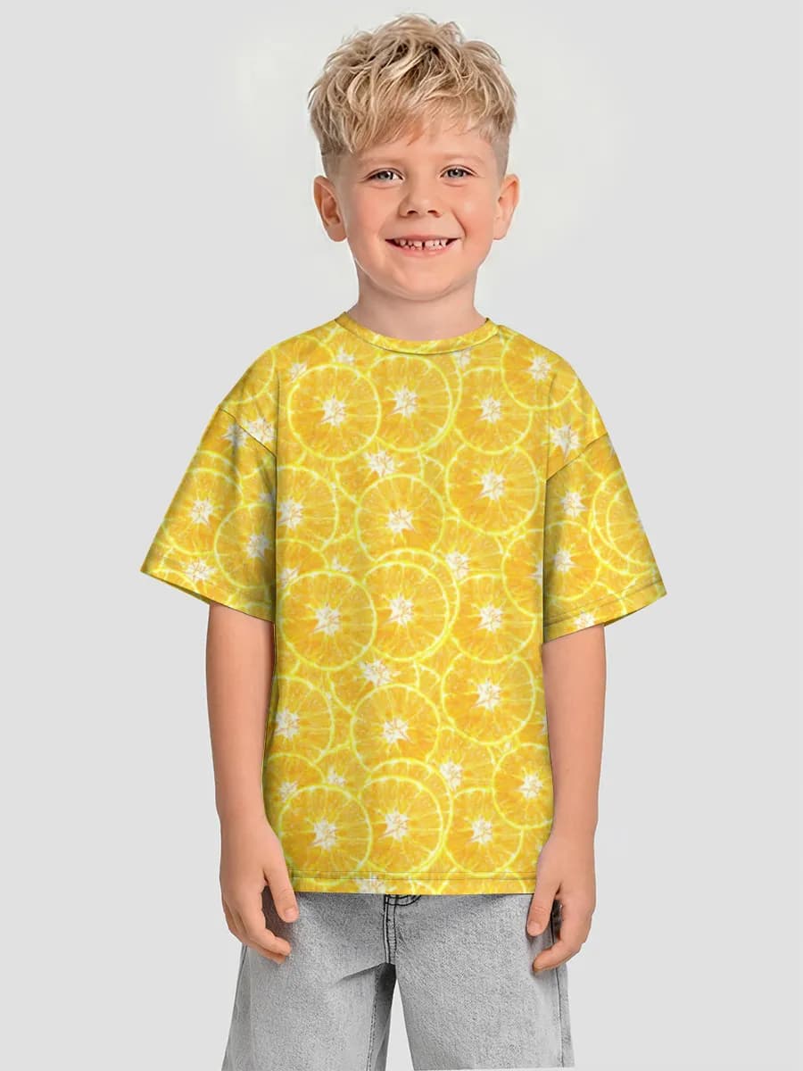 Oversized Baumwoll-T-Shirt Jungen