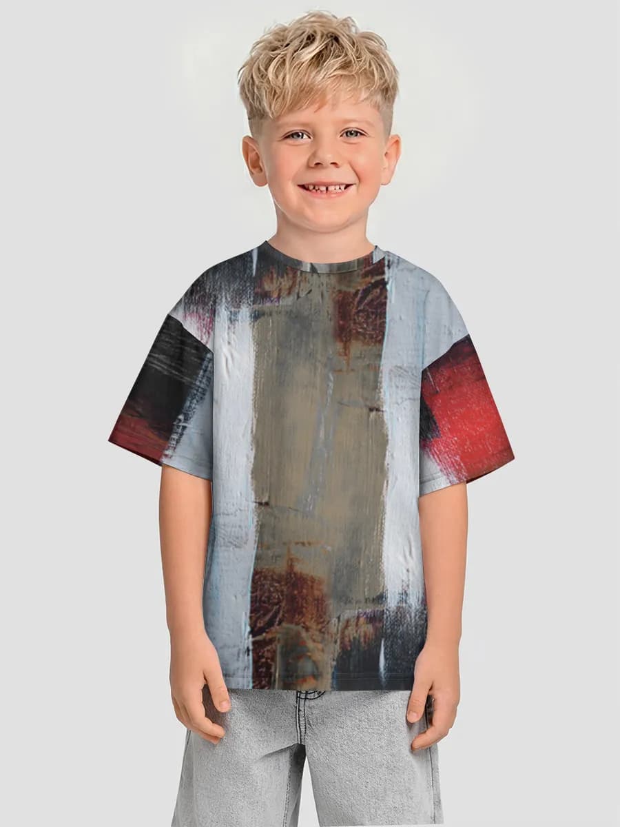 Boys' oversized cotton T-shirt