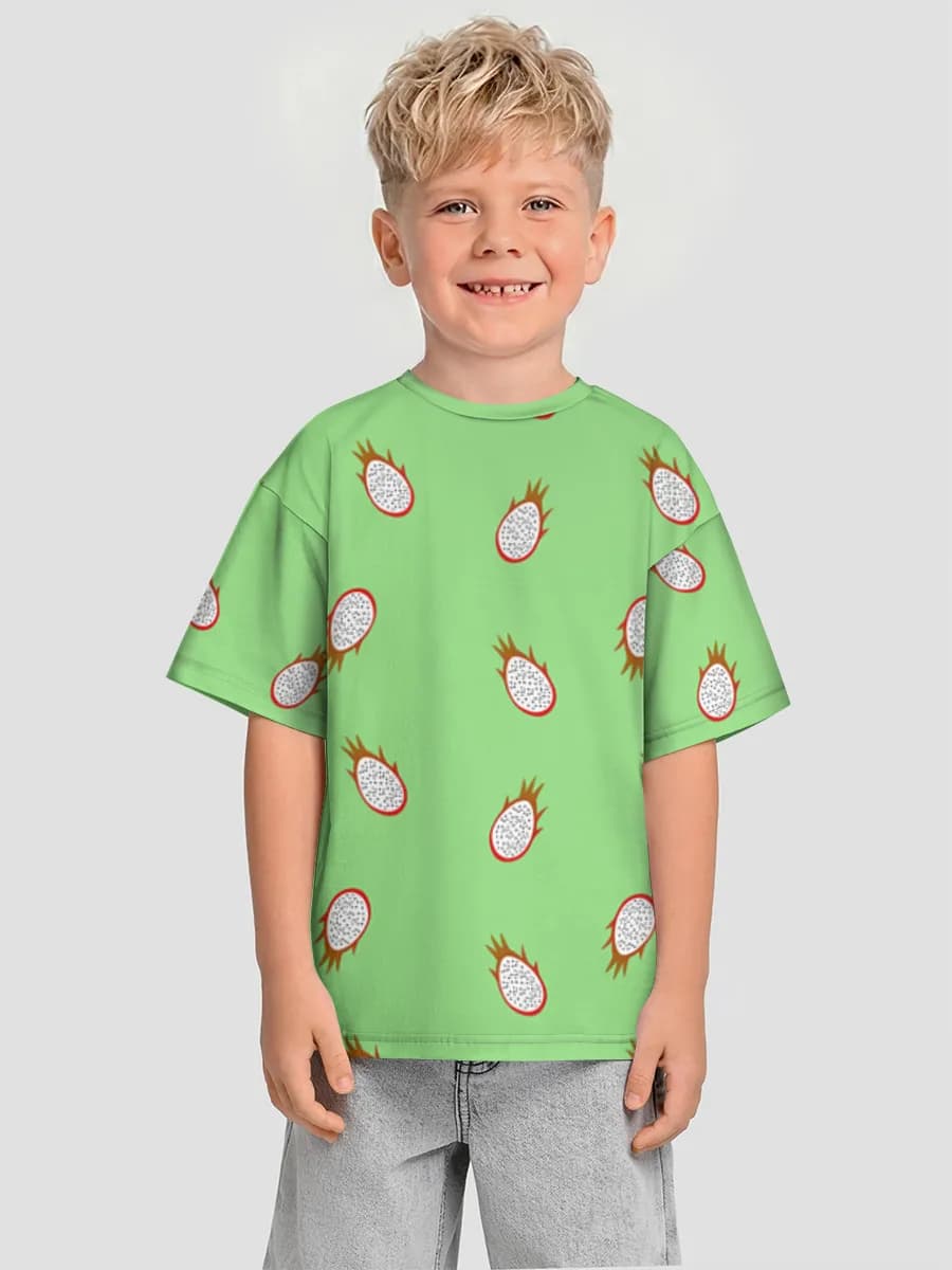 Boys' oversized cotton T-shirt