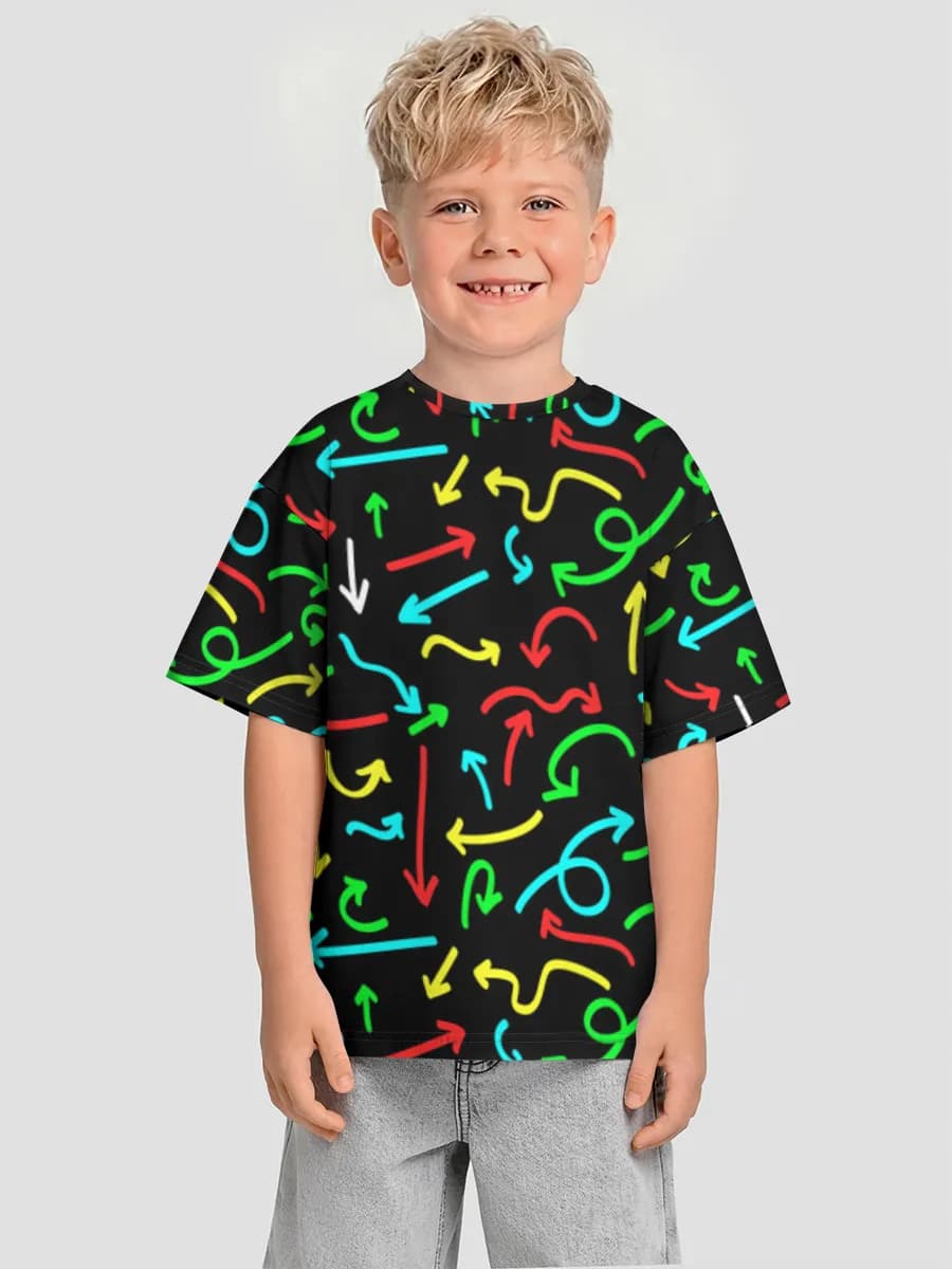 Oversized Baumwoll-T-Shirt Jungen