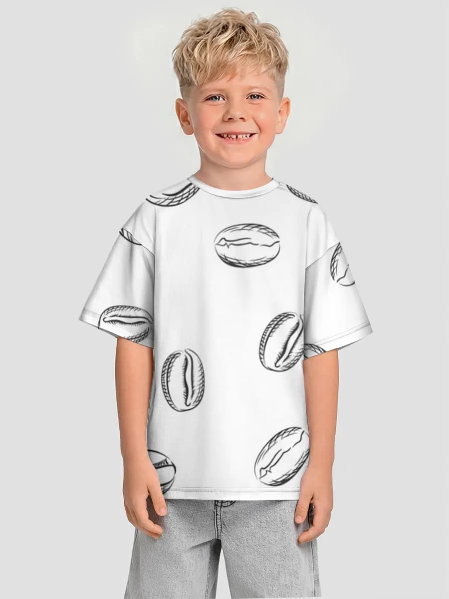 Boys' oversized cotton T-shirt