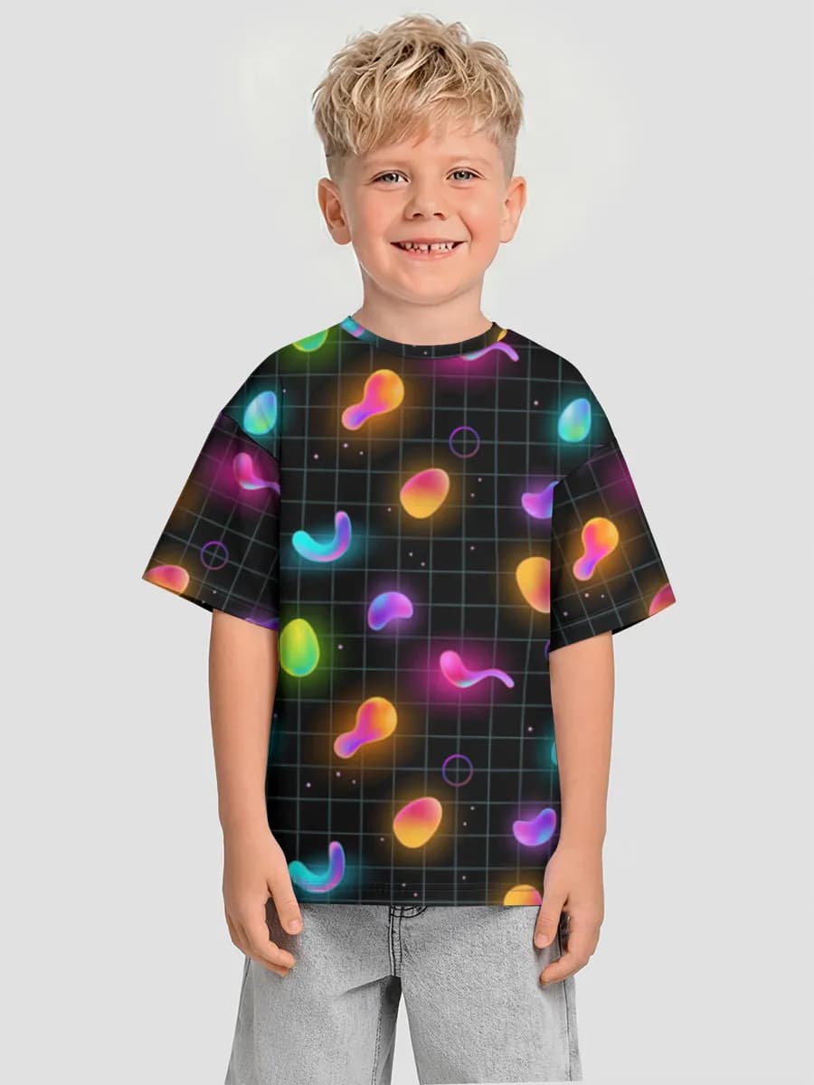 Boys' oversized cotton T-shirt