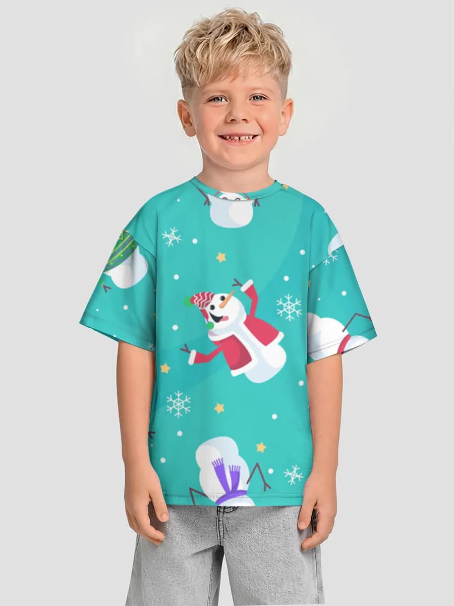 Boys' oversized cotton T-shirt