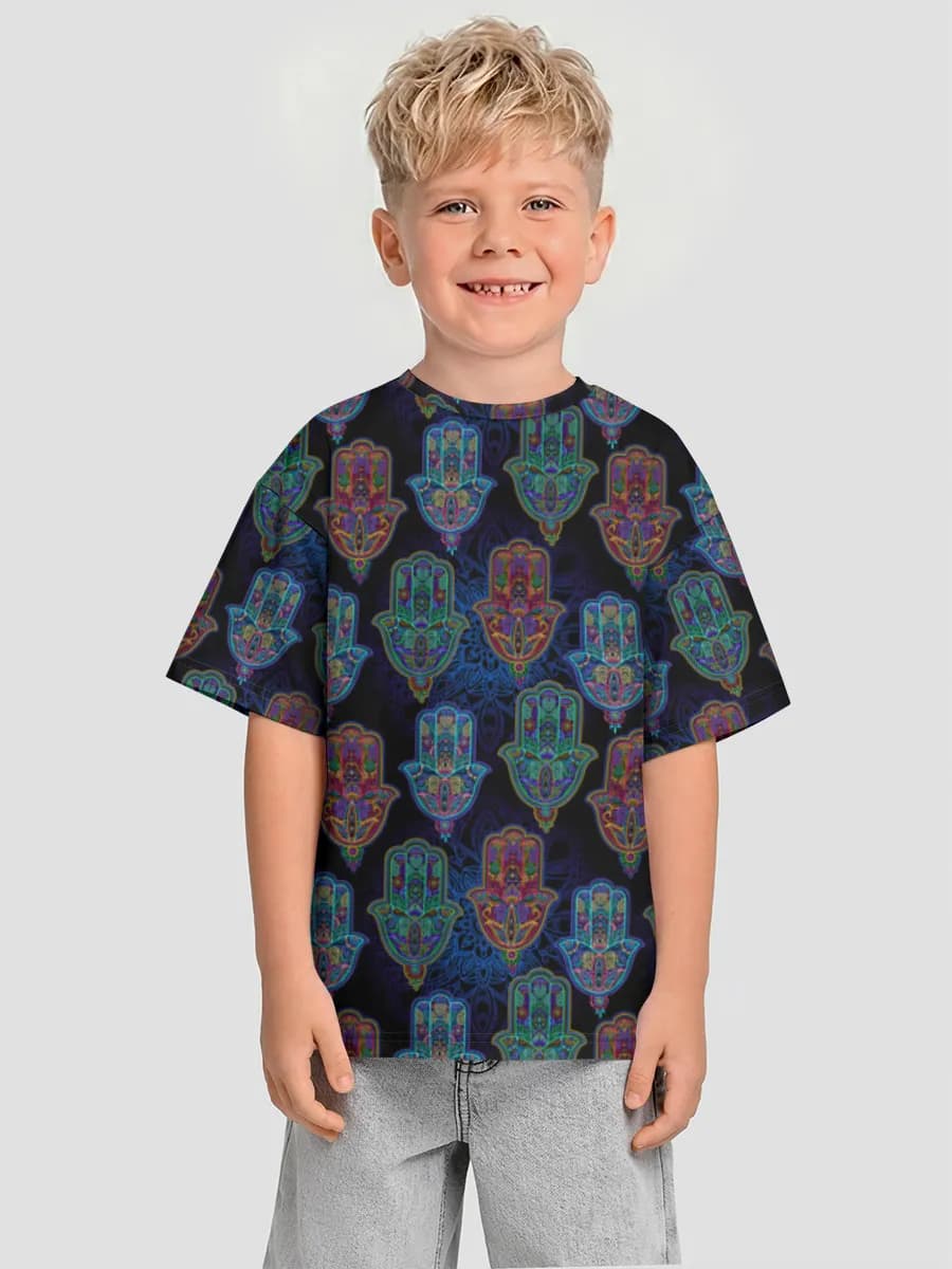 Boys' oversized cotton T-shirt