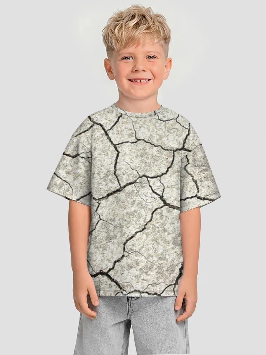Oversized Baumwoll-T-Shirt Jungen
