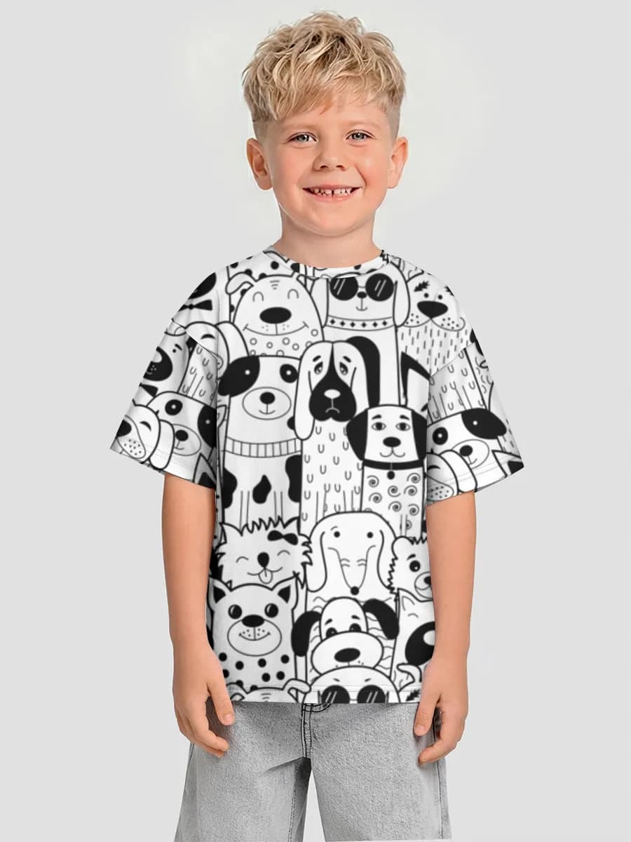 Oversized Baumwoll-T-Shirt Jungen