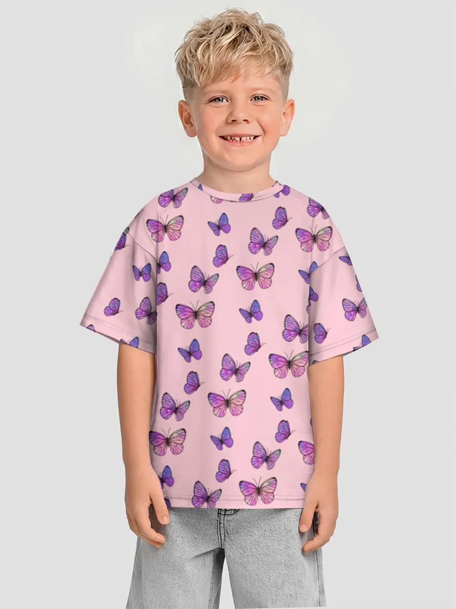 Boys' oversized cotton T-shirt