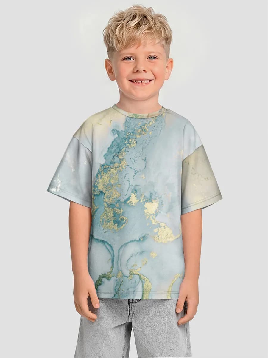 Oversized Baumwoll-T-Shirt Jungen