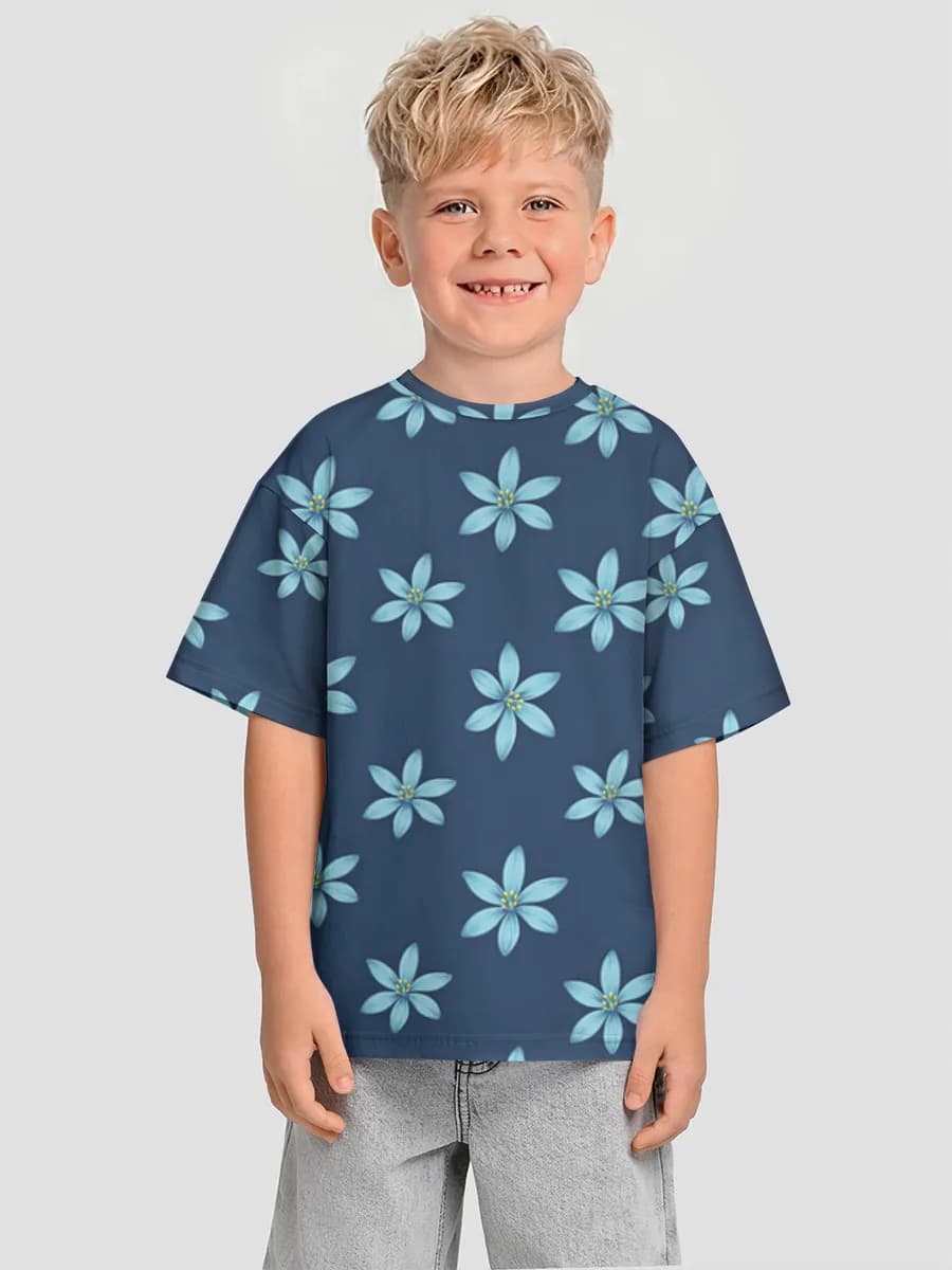 Boys' oversized cotton T-shirt