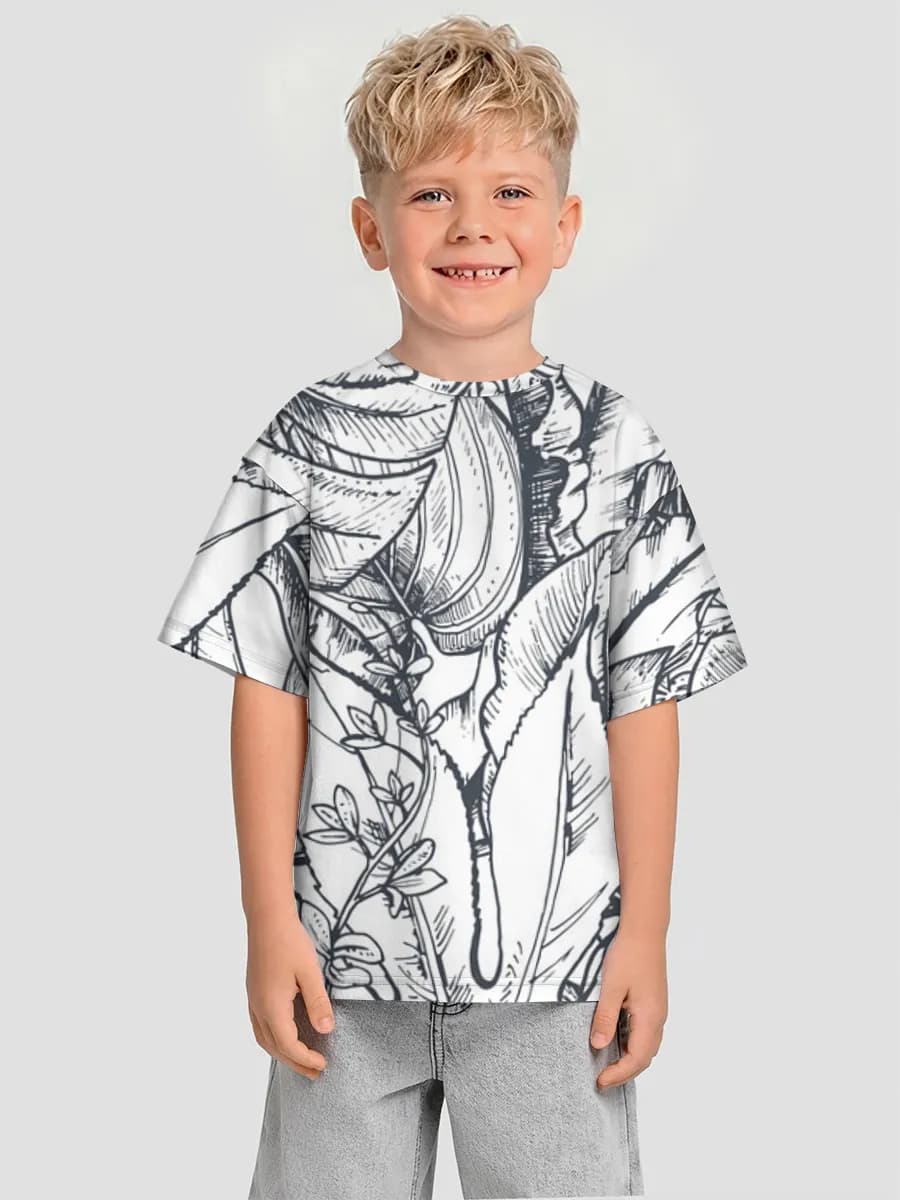 Boys' oversized cotton T-shirt