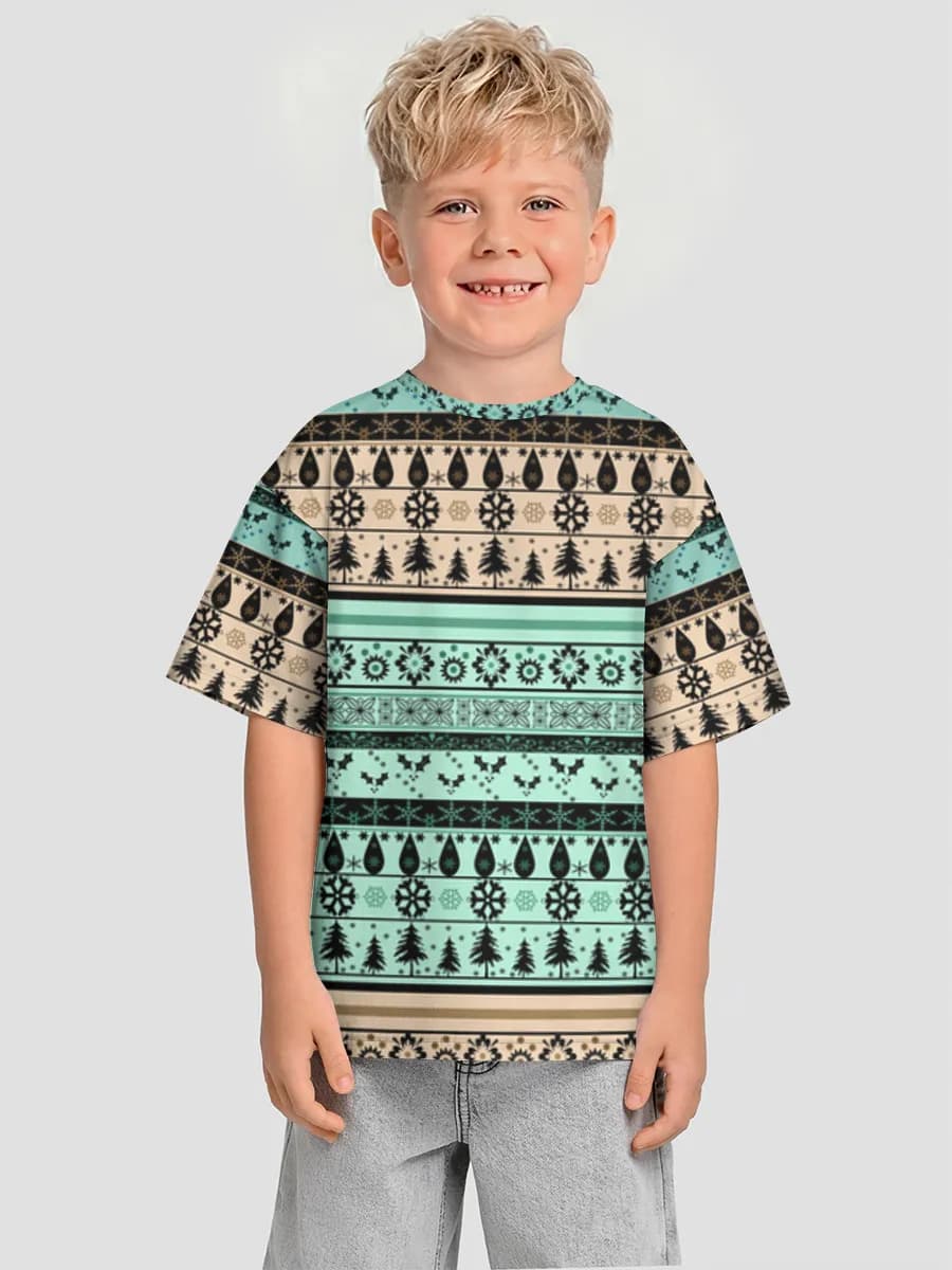 Boys' oversized cotton T-shirt