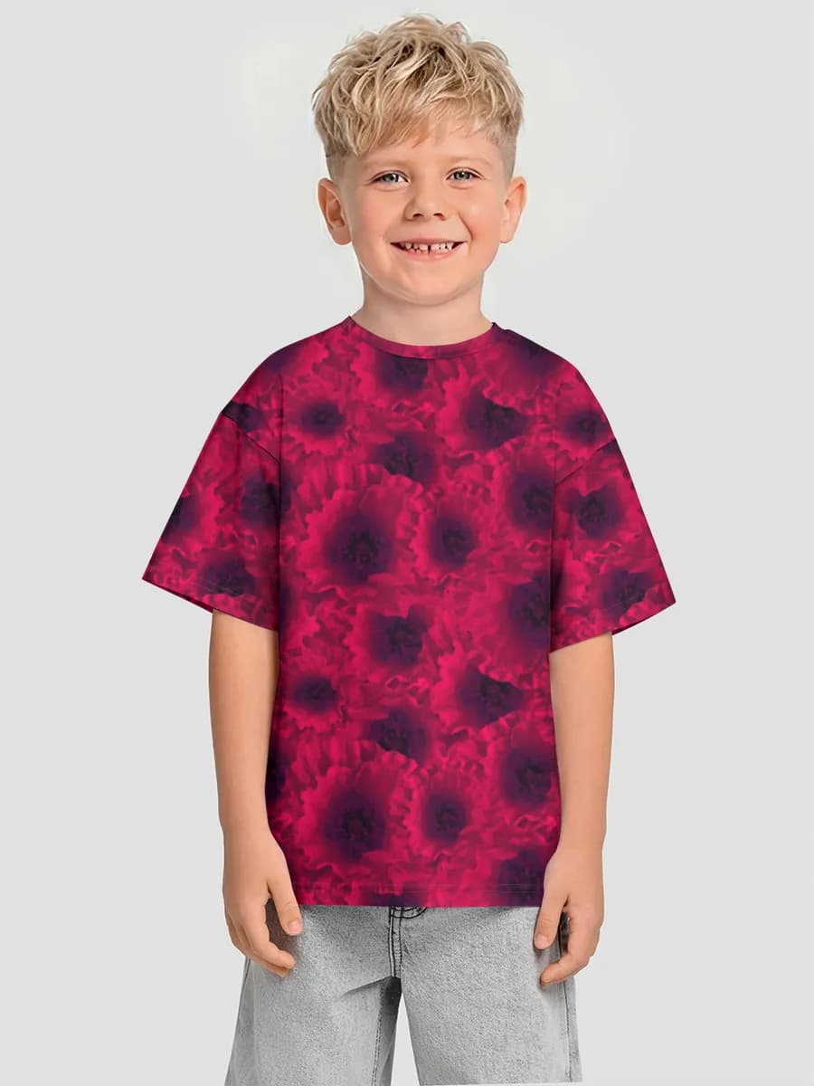 Oversized Baumwoll-T-Shirt Jungen