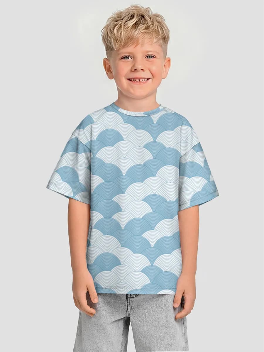 Boys' oversized cotton T-shirt
