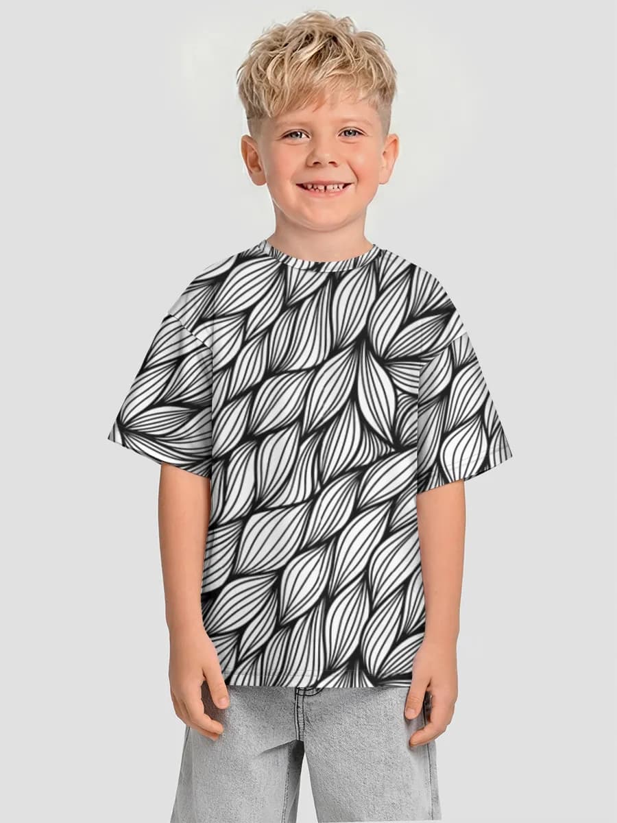 Boys' oversized cotton T-shirt