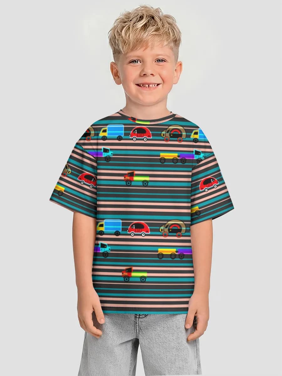 Oversized Baumwoll-T-Shirt Jungen