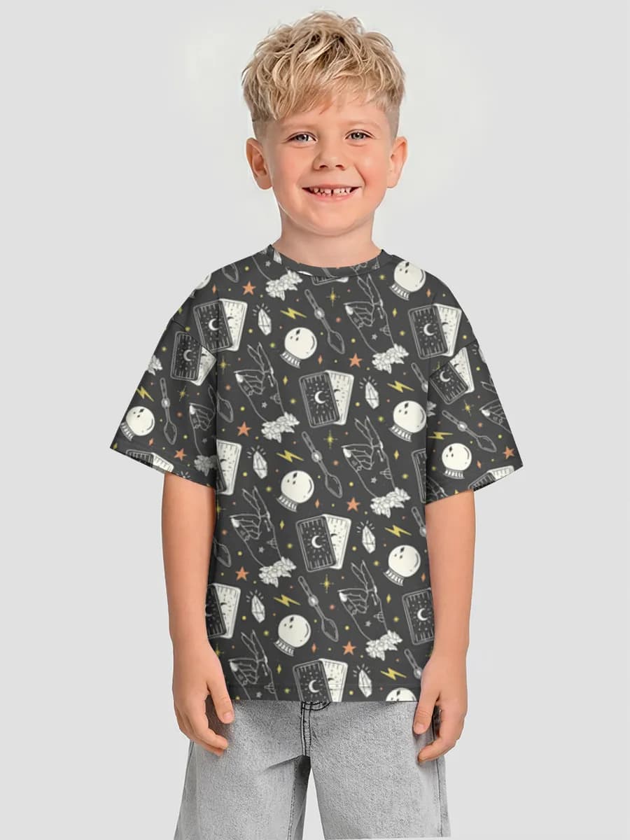 Boys' oversized cotton T-shirt