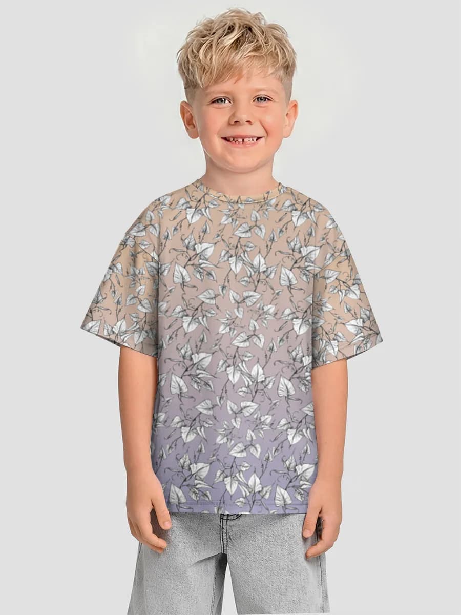 Boys' oversized cotton T-shirt