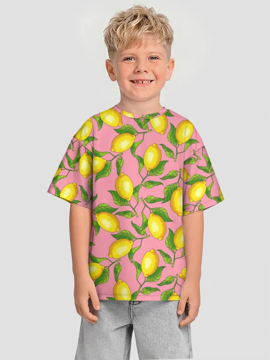 Boys' oversized cotton T-shirt