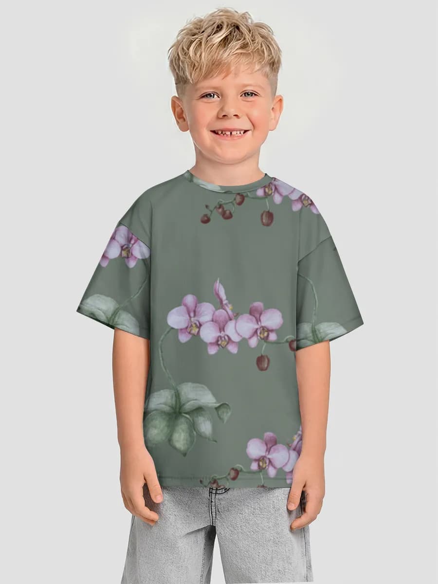 Oversized Baumwoll-T-Shirt Jungen