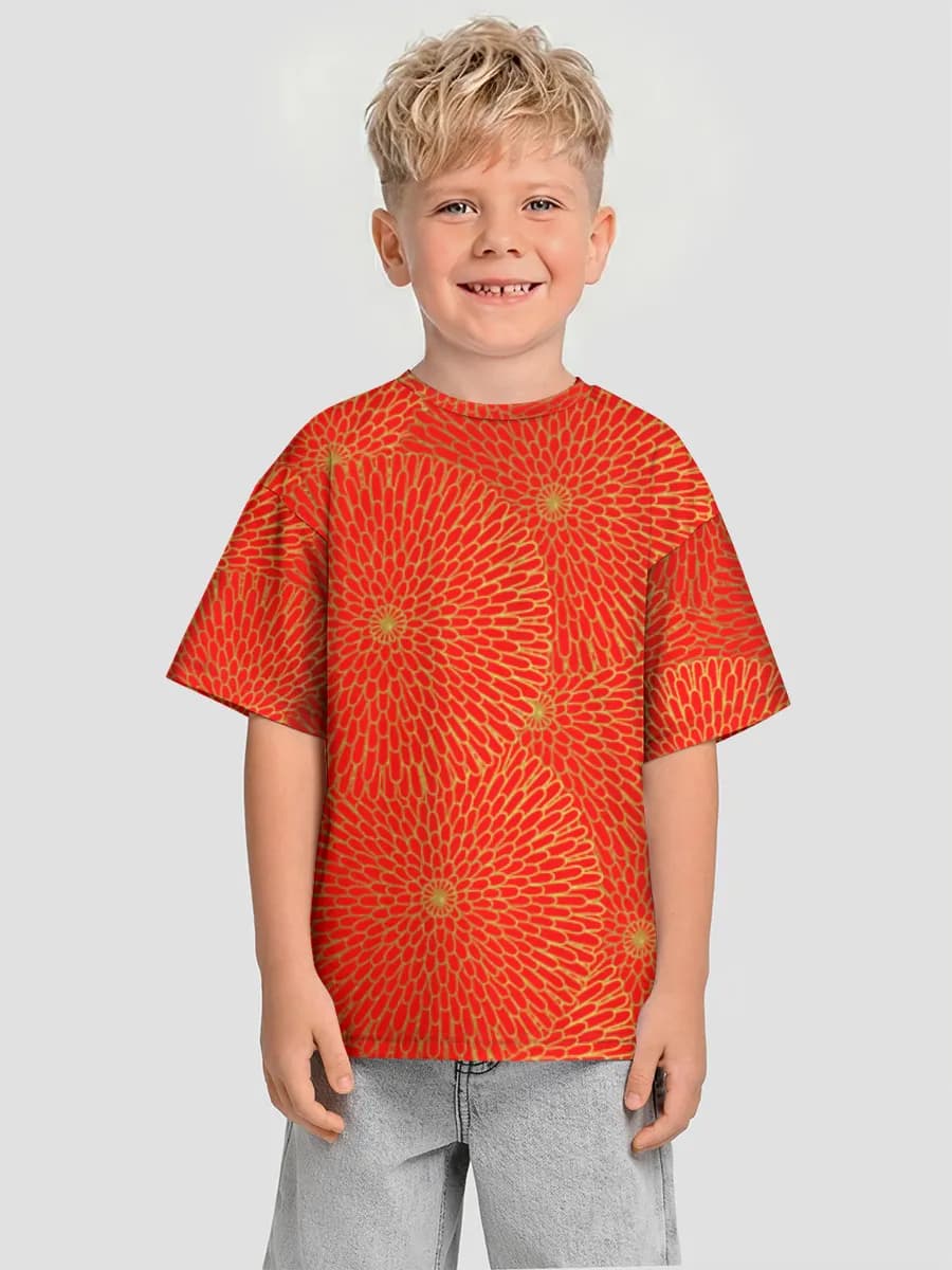 Boys' oversized cotton T-shirt