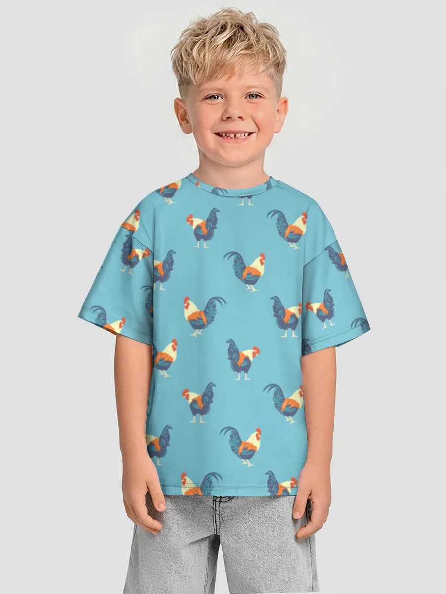 Boys' oversized cotton T-shirt