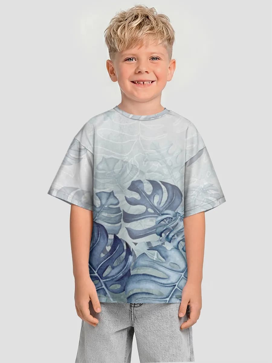 Oversized Baumwoll-T-Shirt Jungen
