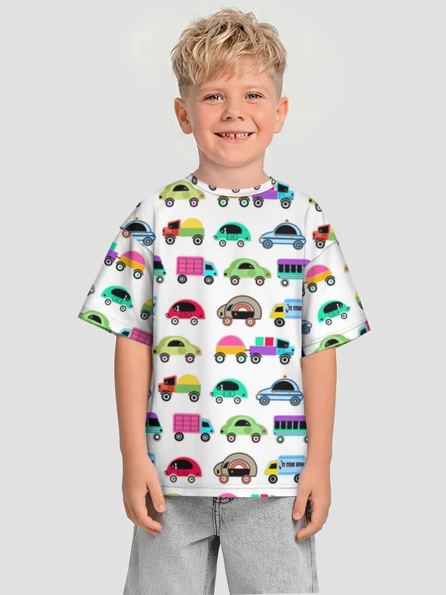 Boys' oversized cotton T-shirt