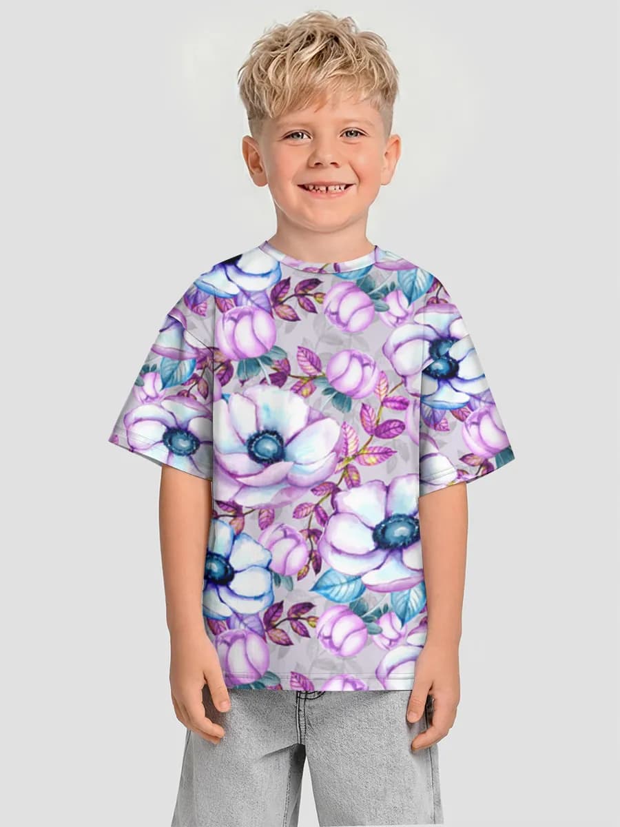 Boys' oversized cotton T-shirt
