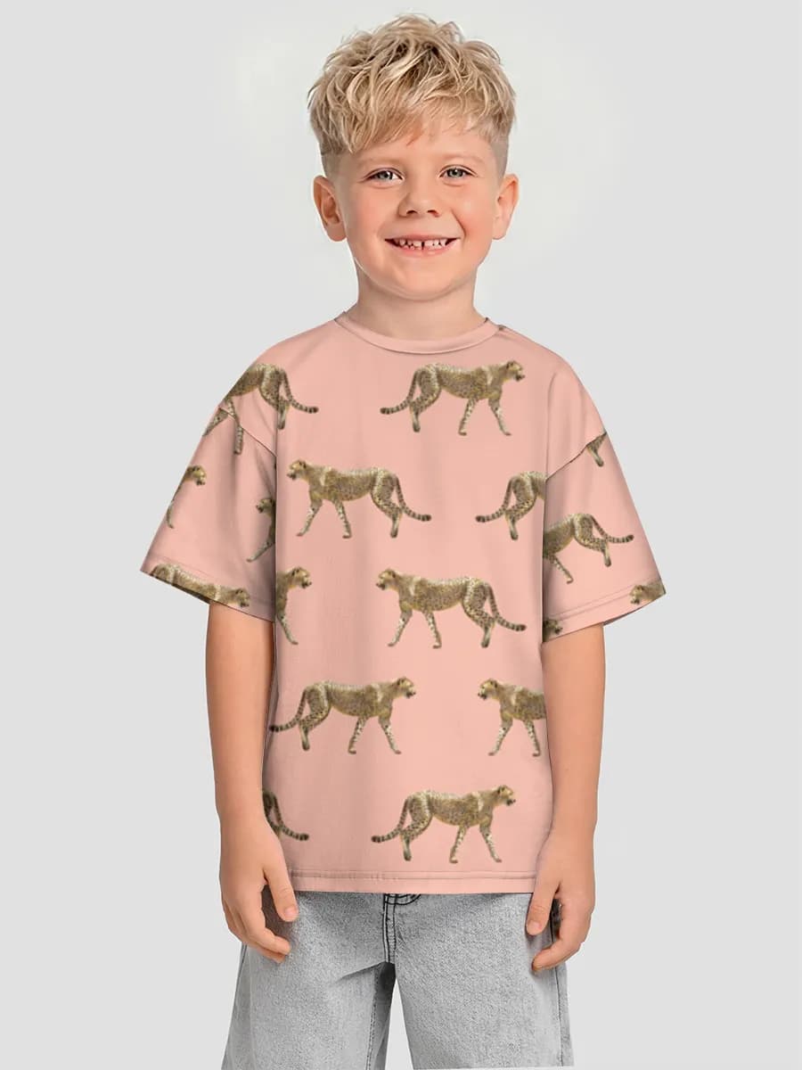 Boys' oversized cotton T-shirt