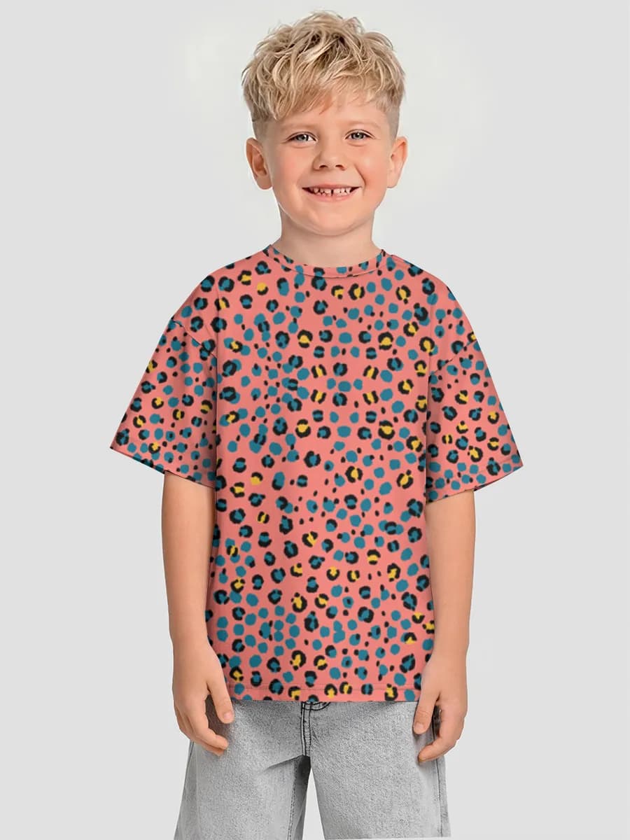 Oversized Baumwoll-T-Shirt Jungen