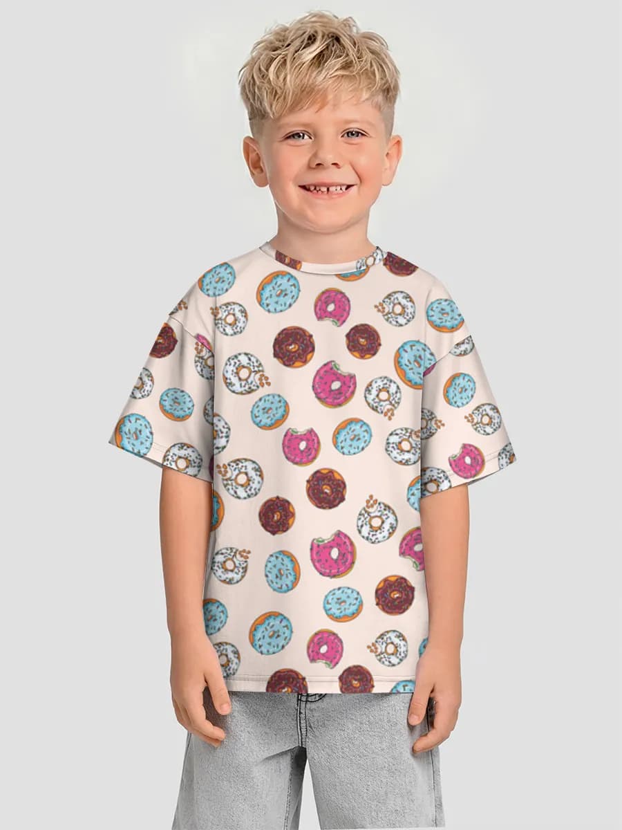 Boys' oversized cotton T-shirt