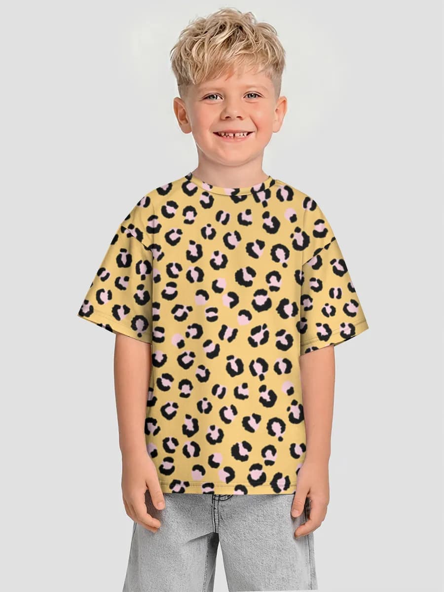 Boys' oversized cotton T-shirt