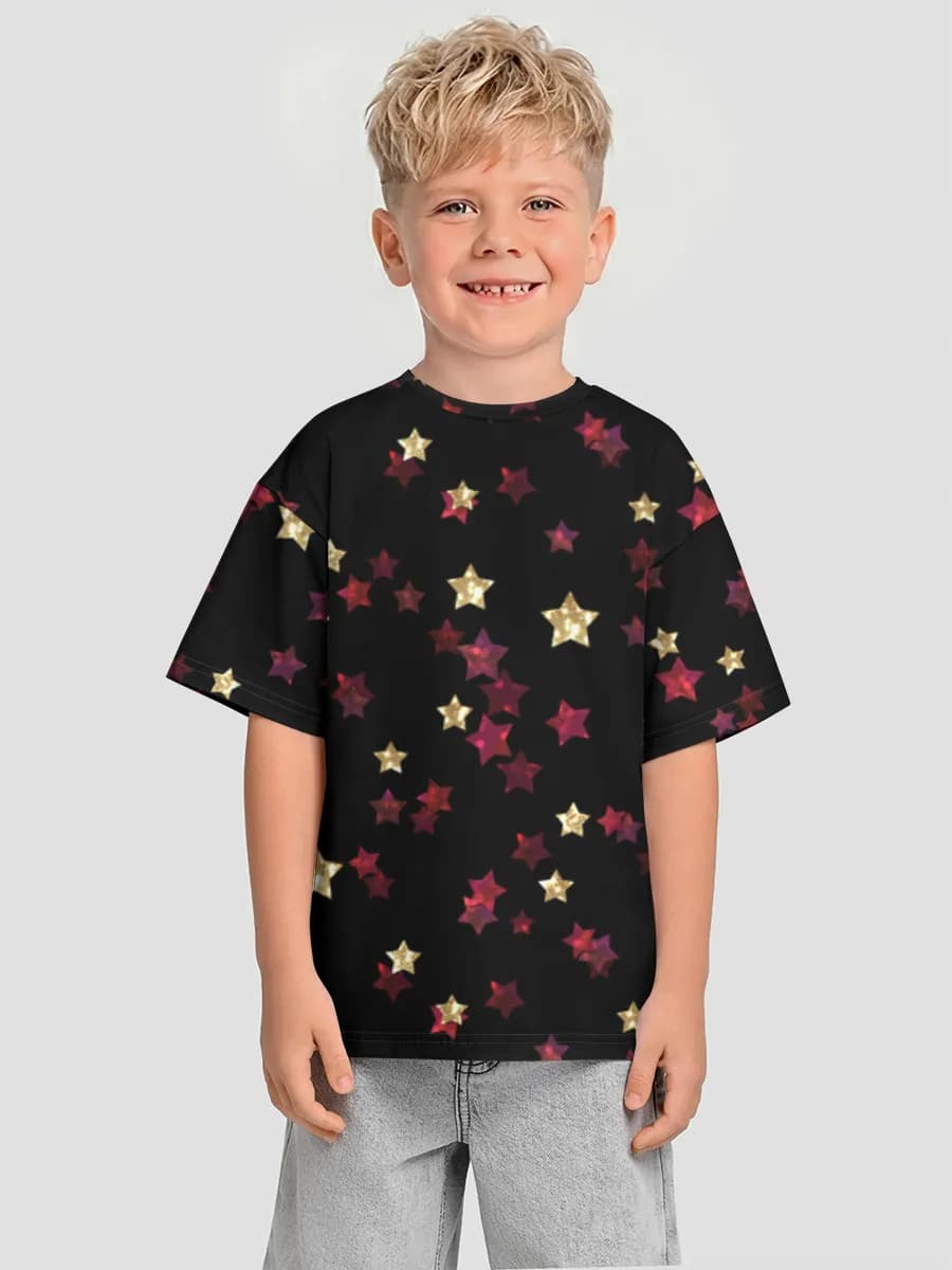 Oversized Baumwoll-T-Shirt Jungen