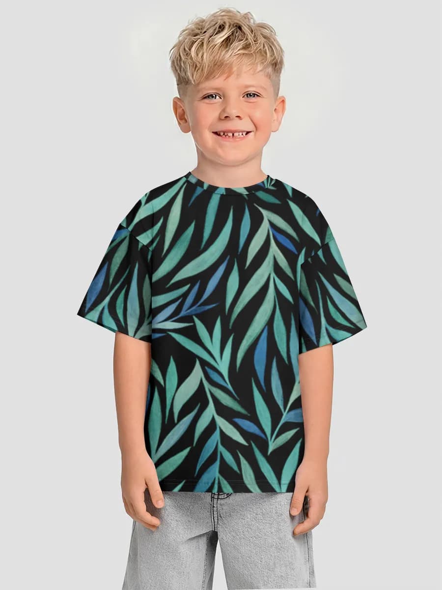 Boys' oversized cotton T-shirt