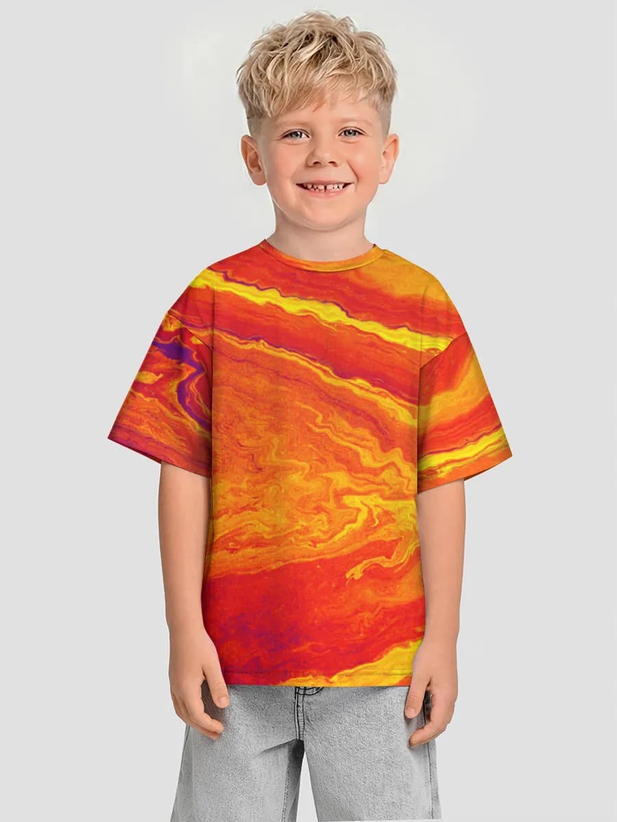 Oversized Baumwoll-T-Shirt Jungen