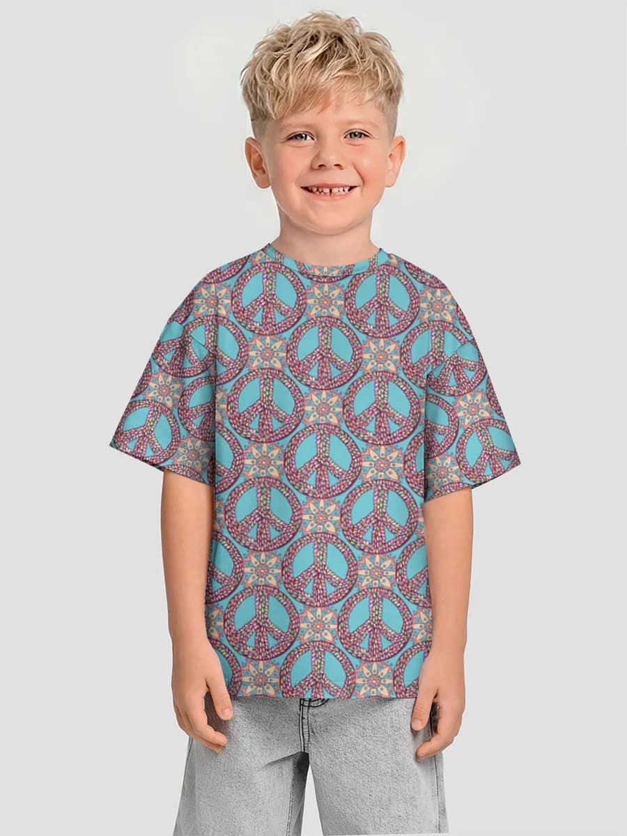 Boys' oversized cotton T-shirt