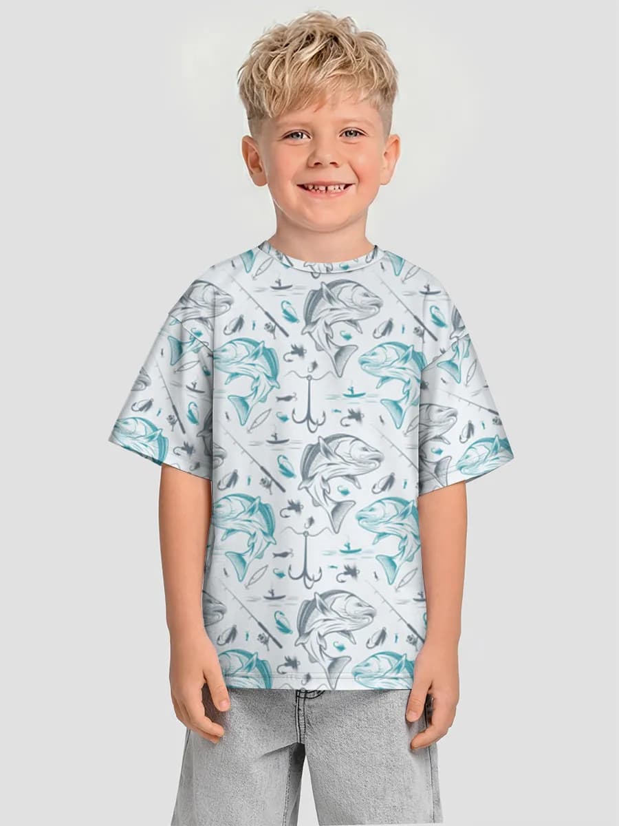 Oversized Baumwoll-T-Shirt Jungen