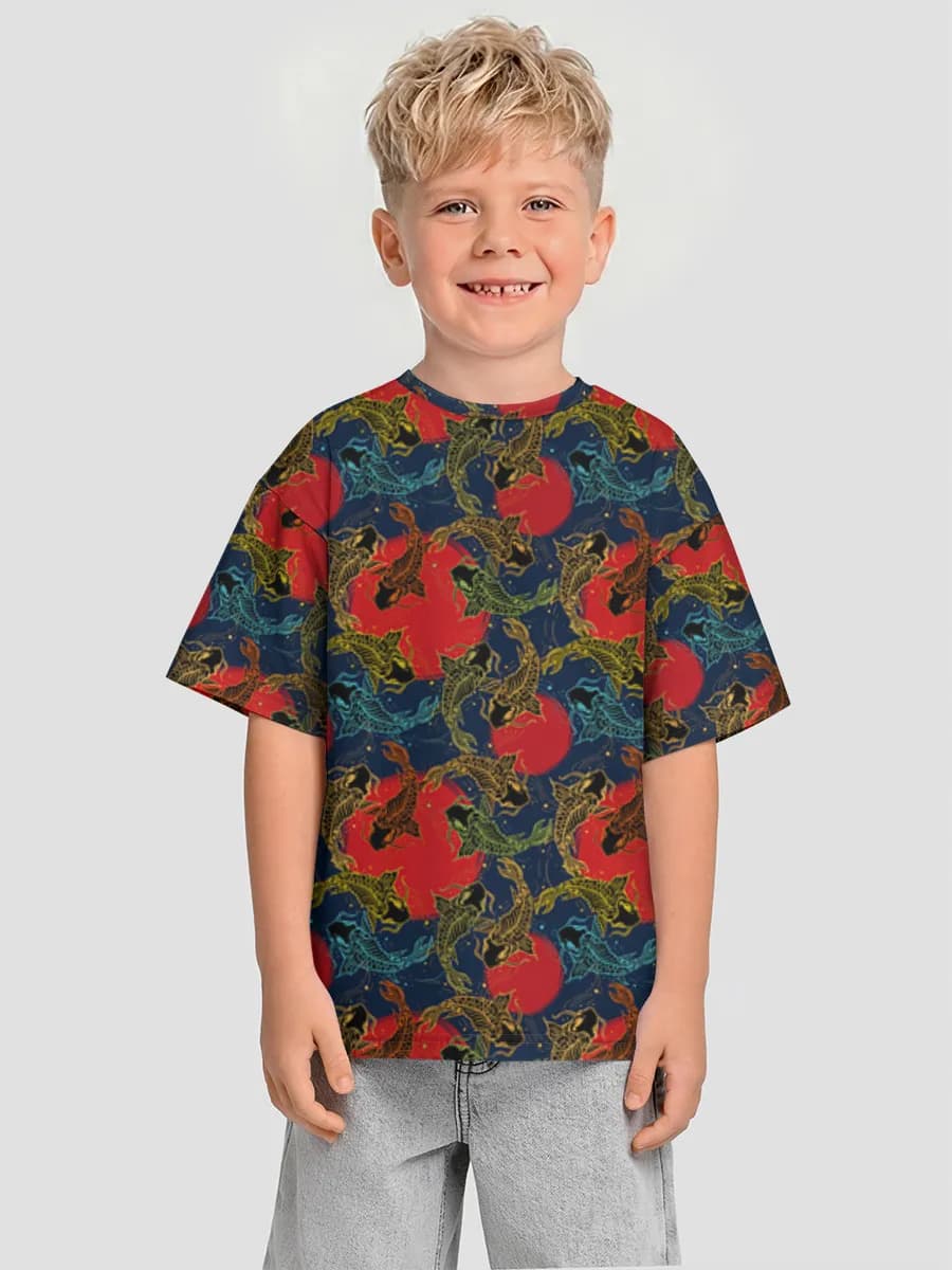 Boys' oversized cotton T-shirt