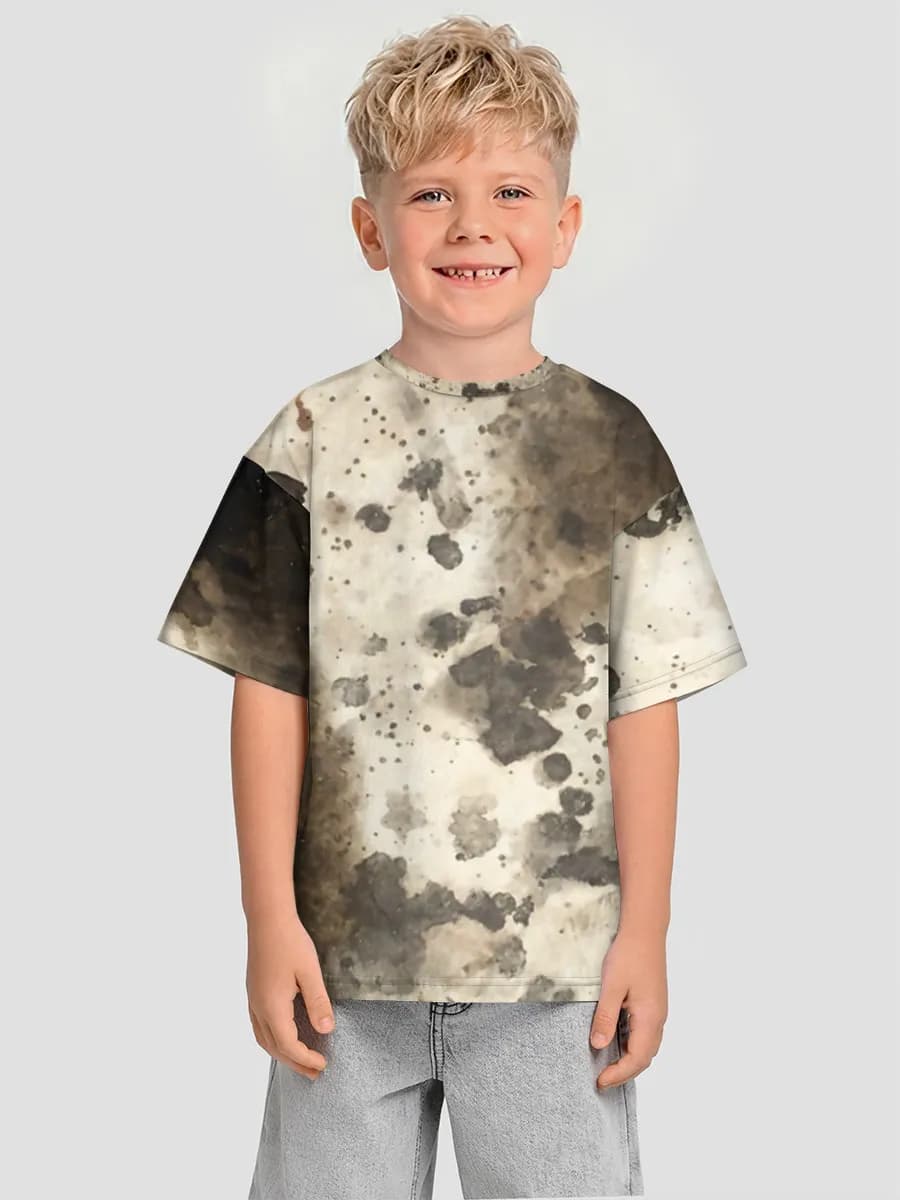 Oversized Baumwoll-T-Shirt Jungen