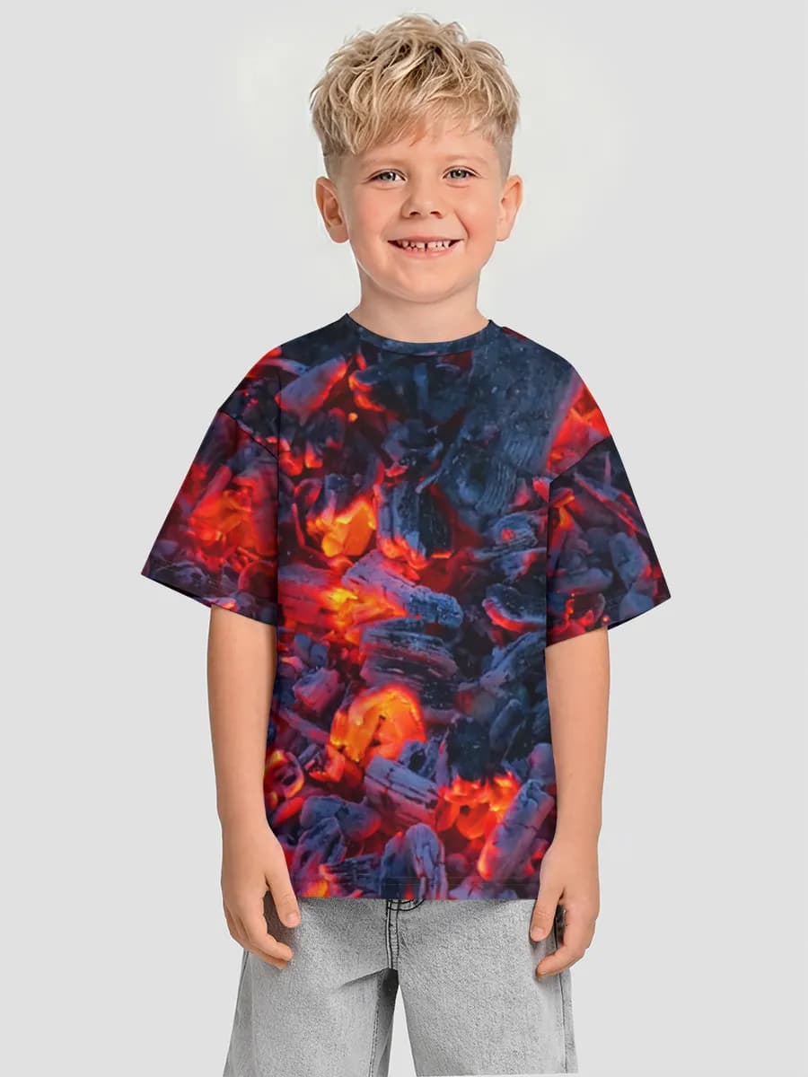 Boys' oversized cotton T-shirt