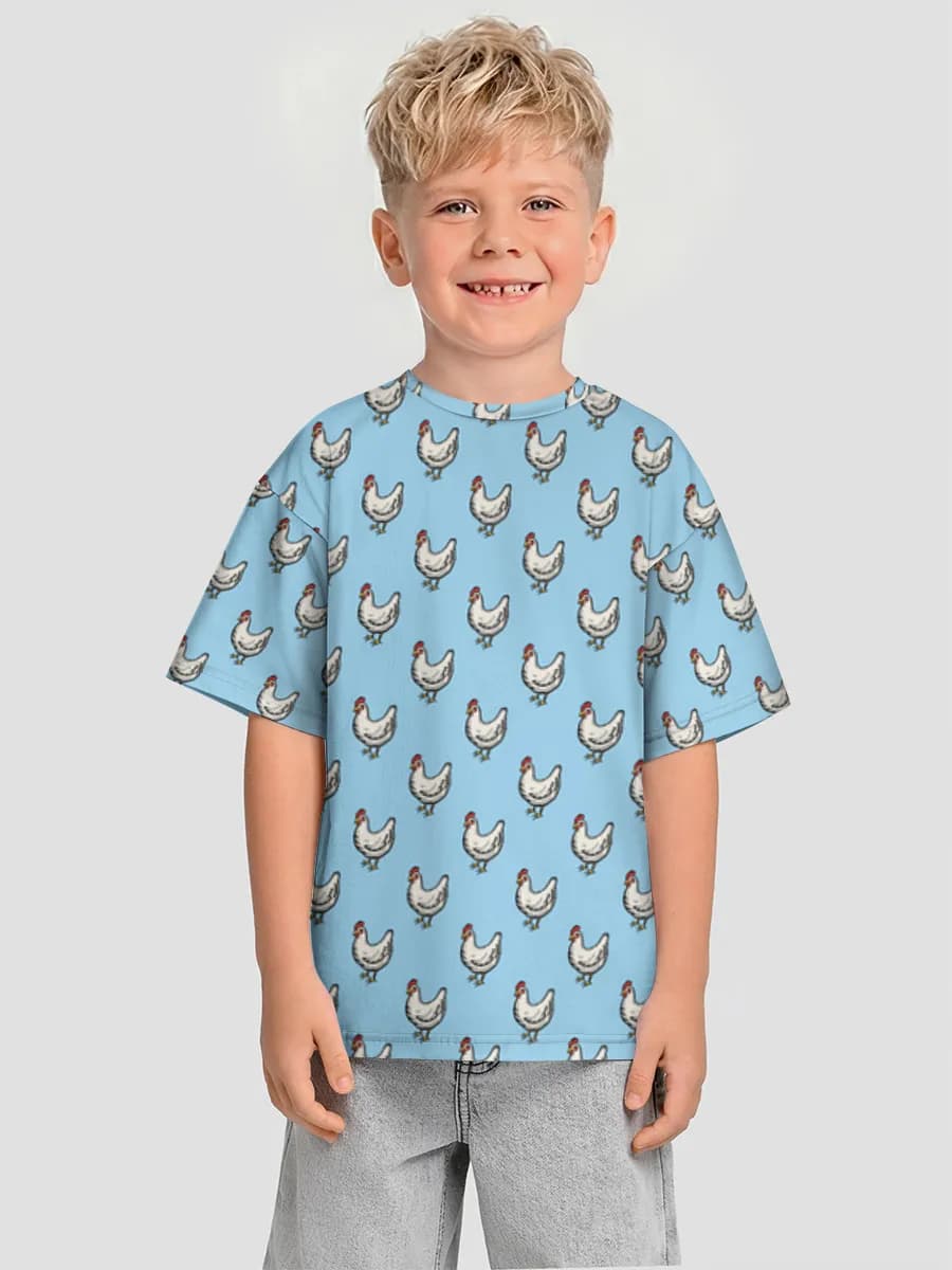 Boys' oversized cotton T-shirt