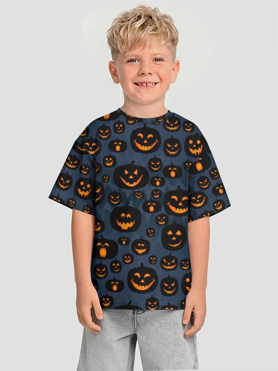 Boys' oversized cotton T-shirt
