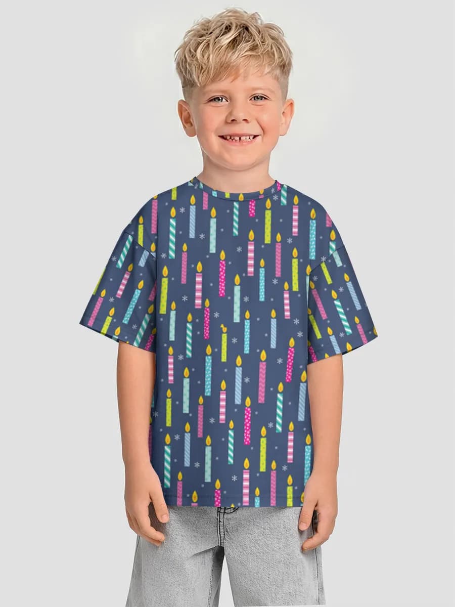 Boys' oversized cotton T-shirt