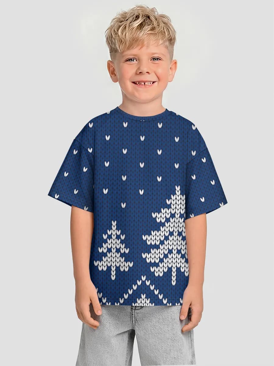 Boys' oversized cotton T-shirt