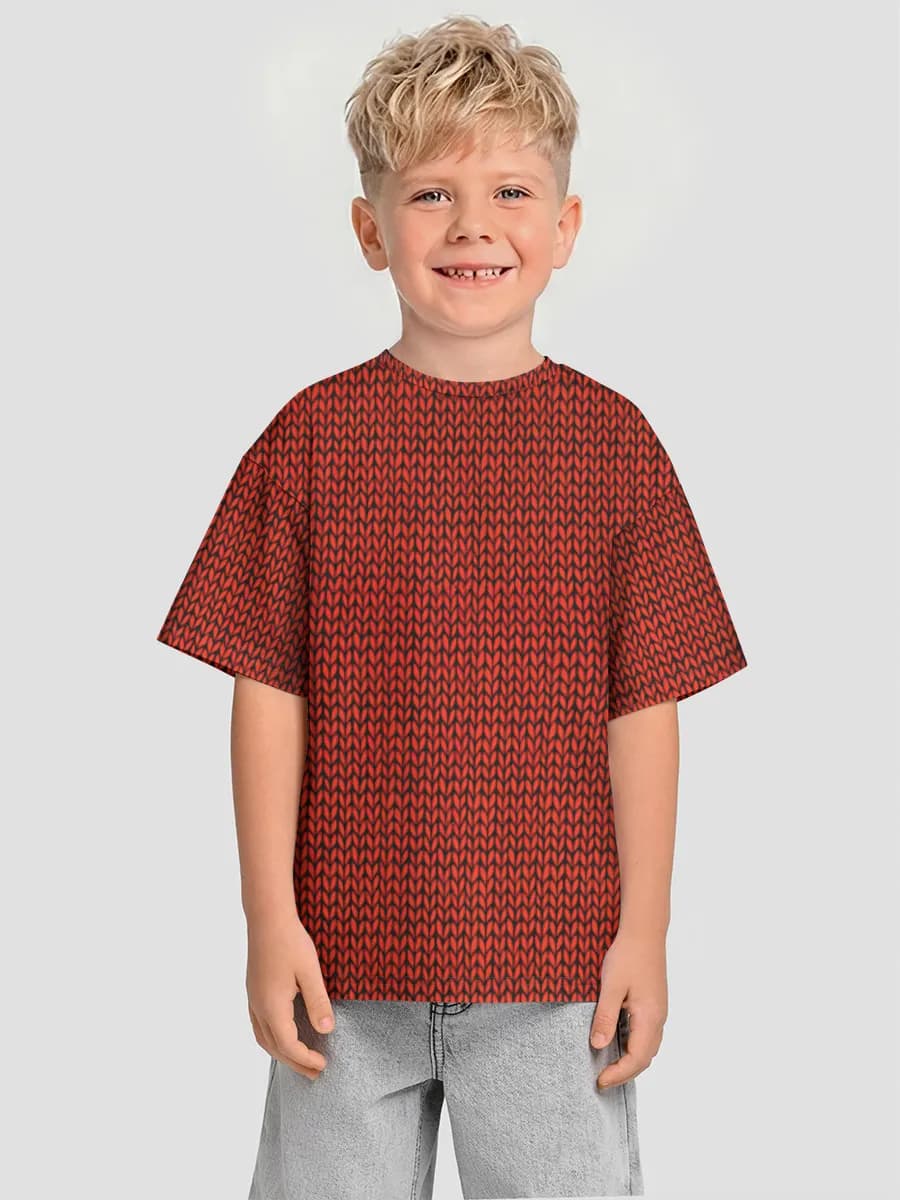Boys' oversized cotton T-shirt