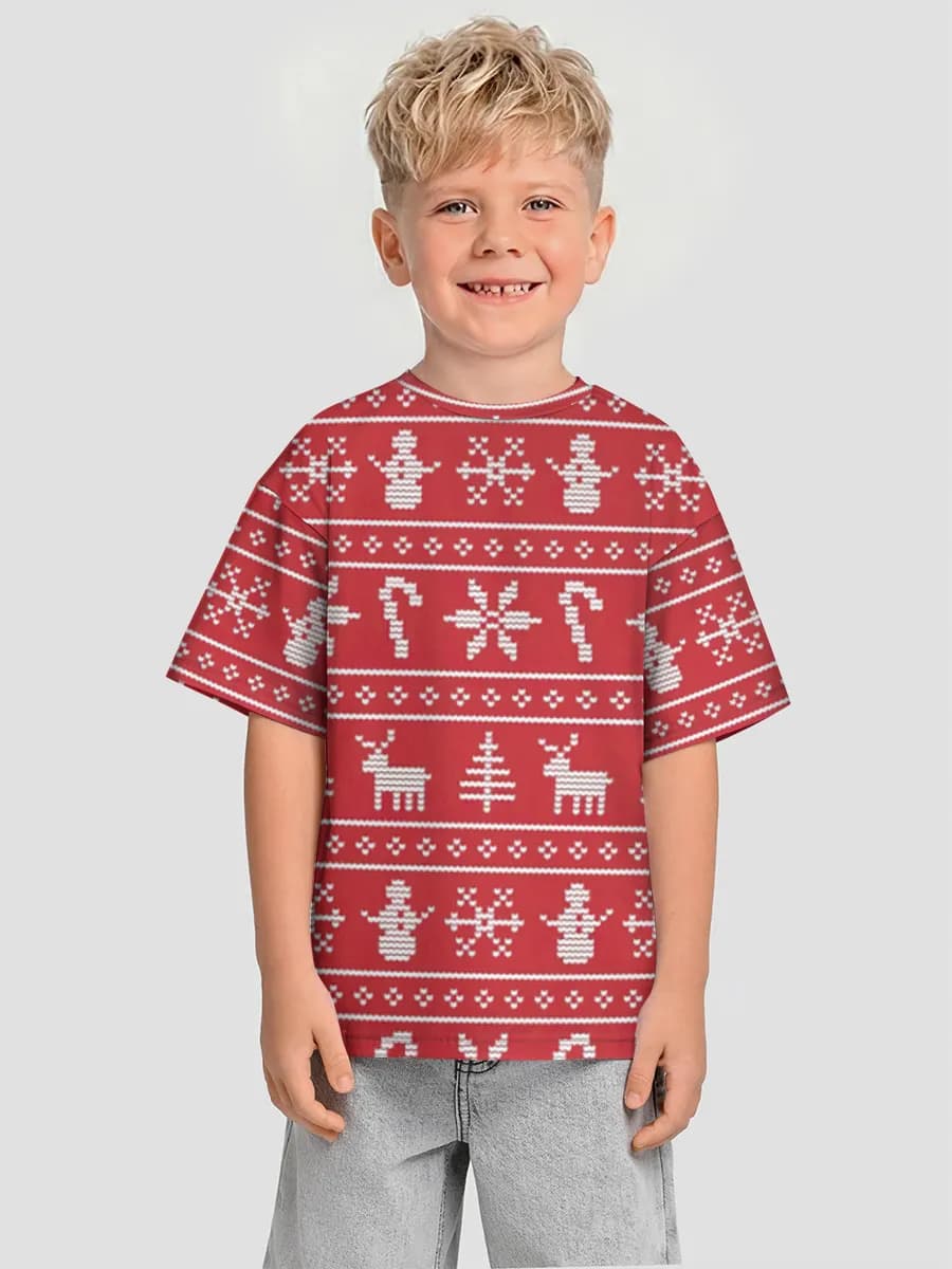 Boys' oversized cotton T-shirt